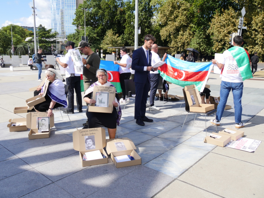 Члены семей пропавших без вести азербайджанцев впервые провели акцию за рубежом (ФОТО/ВИДЕО)