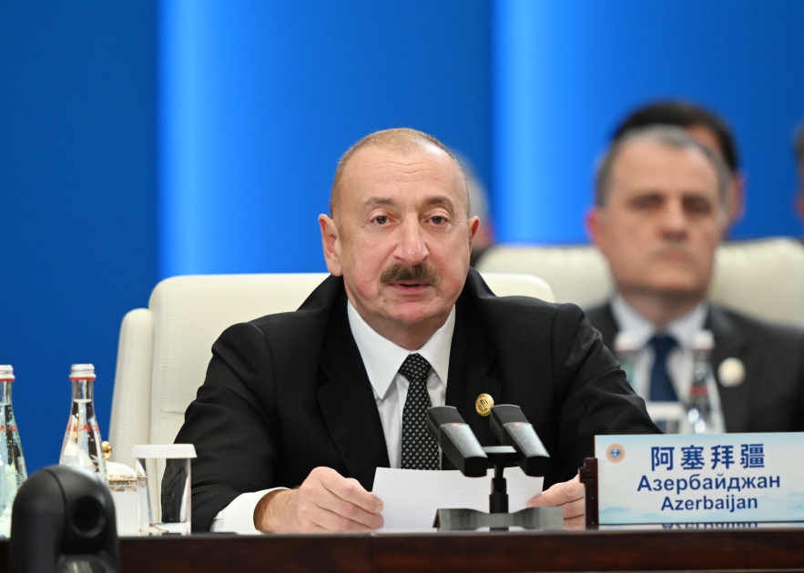 Президент Ильхам Алиев выступил на встрече в формате "ШОС плюс" в Тяньцзине (ФОТО/ВИДЕО)