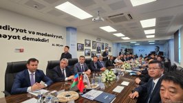 В Баку проходит церемония приема 237-го поезда, следующего по Транскаспийскому международному транспортному маршруту (ФOTO)