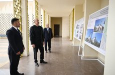 Президент Ильхам Алиев принял участие в открытии мечети, построенной в поселке Гадрут (ФОТО)