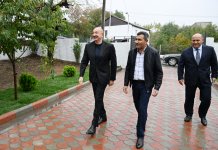 Президент Ильхам Алиев посетил поселок Гадрут Ходжавендского района (ФОТО)