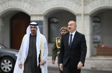 В Шуше состоялась церемония официальной встречи Президента Объединенных Арабских Эмиратов (ФОТО)