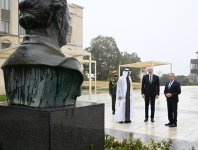 Президенты Азербайджана и Объединенных Арабских Эмиратов осмотрели в Шуше расстрелянные памятники известным личностям Азербайджана (ФОТО)
