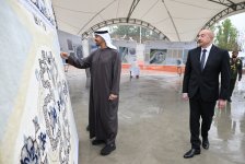 Президент Ильхам Алиев и Президент Шейх Мухаммед бен Заид Аль Нахайян ознакомились с ходом строительных работ в Новой Шушинской мечети (ФОТО)
