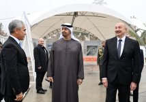 Президент Ильхам Алиев и Президент Шейх Мухаммед бен Заид Аль Нахайян ознакомились с ходом строительных работ в Новой Шушинской мечети (ФОТО)