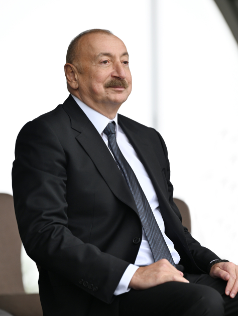 Президент Ильхам Алиев и Президент Шейх Мухаммед бен Заид Аль Нахайян посмотрели шоу карабахских скакунов на Джыдыр дюзю (ФОТО)