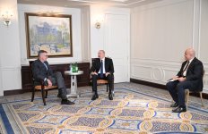 Президент Ильхам Алиев встретился в Нью-Йорке с председателем и генеральным исполнительным директором компании Neuberger Berman (ФОТО)