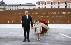 Президент Ильхам Алиев принял участие в открытии Гянджинского мемориального комплекса (ФОТО)