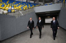Президент Ильхам Алиев принял участие в открытии Гянджинского городского стадиона (ФОТО)