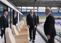 Президент Ильхам Алиев принял участие в открытии Гянджинского городского стадиона (ФОТО)