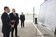 Президент Ильхам Алиев принял участие в открытии Гянджинского автопарка ООО BakuBus (ФОТО)
