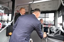 Президент Ильхам Алиев принял участие в открытии Гянджинского автопарка ООО BakuBus (ФОТО)