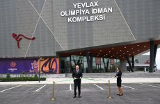Президент Ильхам Алиев принял участие в открытии Евлахского Олимпийского спортивного комплекса (ФОТО)
