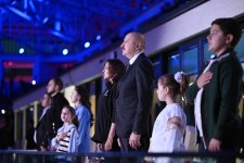 Президент Ильхам Алиев и Первая леди Мехрибан Алиева наблюдали за церемонией открытия III Игр стран СНГ (ФОТО)
