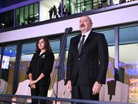 Президент Ильхам Алиев и Первая леди Мехрибан Алиева наблюдали за церемонией открытия III Игр стран СНГ (ФОТО)