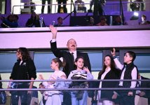 Президент Ильхам Алиев и Первая леди Мехрибан Алиева наблюдали за церемонией открытия III Игр стран СНГ (ФОТО)