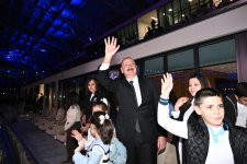 Президент Ильхам Алиев и Первая леди Мехрибан Алиева наблюдали за церемонией открытия III Игр стран СНГ (ФОТО)