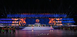 Президент Ильхам Алиев и Первая леди Мехрибан Алиева наблюдали за церемонией открытия III Игр стран СНГ (ФОТО)