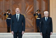 В Баку состоялась церемония официальной встречи Президента Италии Серджо Маттареллы (ФОТО)