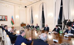 Состоялась встреча Президента Ильхама Алиева и Президента Серджо Маттареллы в расширенном составе (ФОТО)