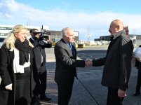 Президент Ильхам Алиев прибыл с рабочим визитом в Данию (ФОТО)