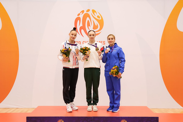 Азербайджанские гимнасты завоевали шесть медалей на Играх стран СНГ в Шеки (ФОТО)