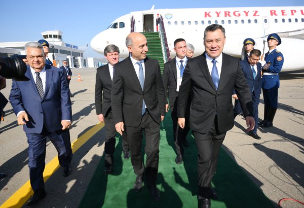 Президент Кыргызстана Садыр Жапаров прибыл в Азербайджан (ФОТО)