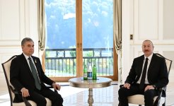 Президент Ильхам Алиев встретился в Габале с Председателем Халк Маслахаты Туркменистана (ФОТО)