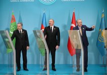 Президент Ильхам Алиев в режиме онлайн принял участие в церемонии закладки фундамента мечети, которую Туркменистан построит в Физули (ФОТО)