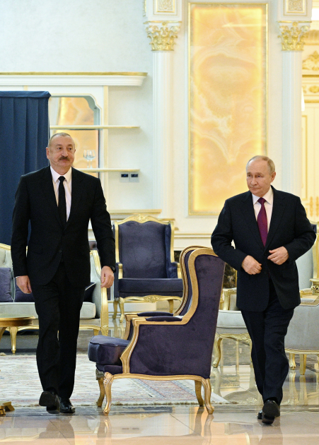 В Душанбе состоялась встреча Президента Ильхама Алиева с Президентом России Владимиром Путиным в формате один на один (ФОТО/ВИДЕО)