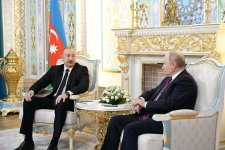 В Душанбе состоялась встреча Президента Ильхама Алиева с Президентом России Владимиром Путиным в формате один на один (ФОТО/ВИДЕО)