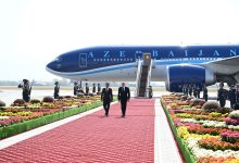 Президент Ильхам Алиев прибыл с визитом в Таджикистан (ФОТО)