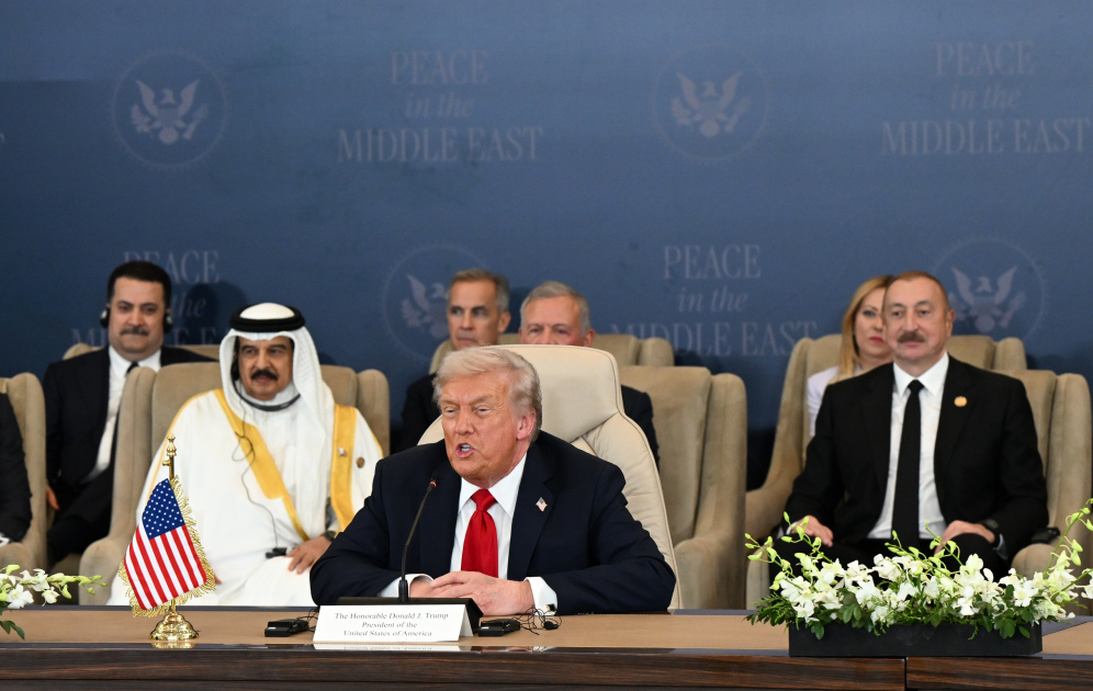 Президент Азербайджана Ильхам Алиев принял участие в Саммите мира по Ближнему Востоку (ФОТО/ВИДЕО)