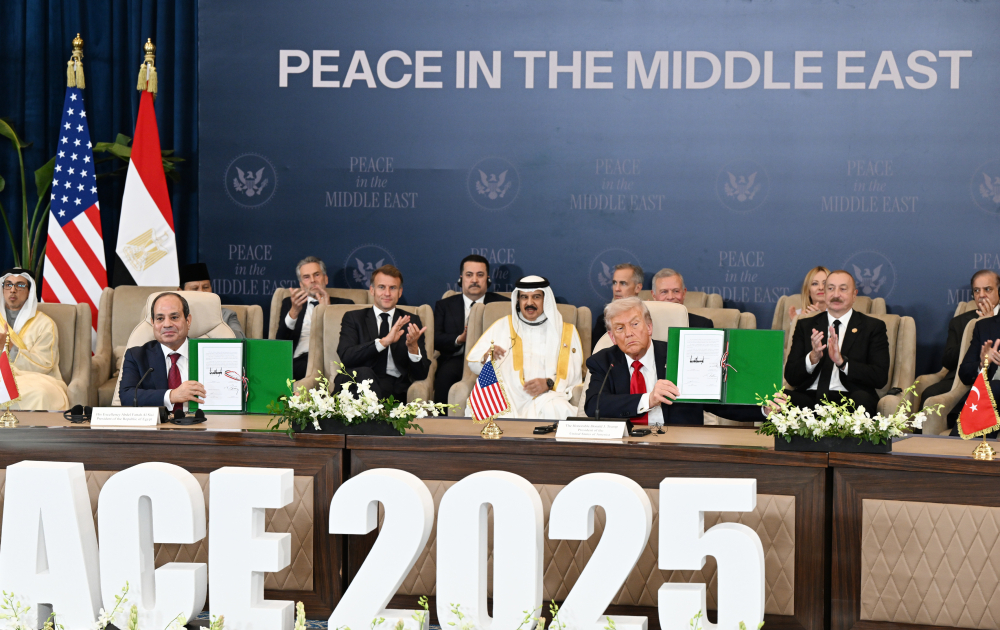 Президент Азербайджана Ильхам Алиев принял участие в Саммите мира по Ближнему Востоку (ФОТО/ВИДЕО)