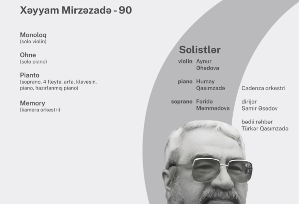 Cadenza проведёт концерт, посвящённый 90-летию видного композитора Хайяма Мирзазаде