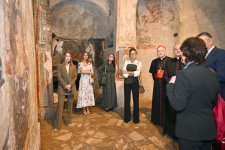Первый вице-президент Мехрибан Алиева приняла участие в церемонии открытия проекта реставрации катакомб Святой Коммодиллы в Ватикане (ФОТО/ВИДЕО)