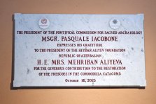 Первый вице-президент Мехрибан Алиева приняла участие в церемонии открытия проекта реставрации катакомб Святой Коммодиллы в Ватикане (ФОТО/ВИДЕО)