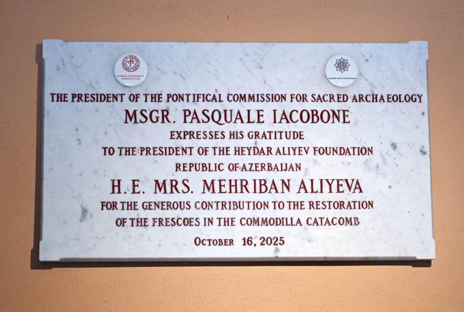 Первый вице-президент Мехрибан Алиева приняла участие в церемонии открытия проекта реставрации катакомб Святой Коммодиллы в Ватикане (ФОТО/ВИДЕО)