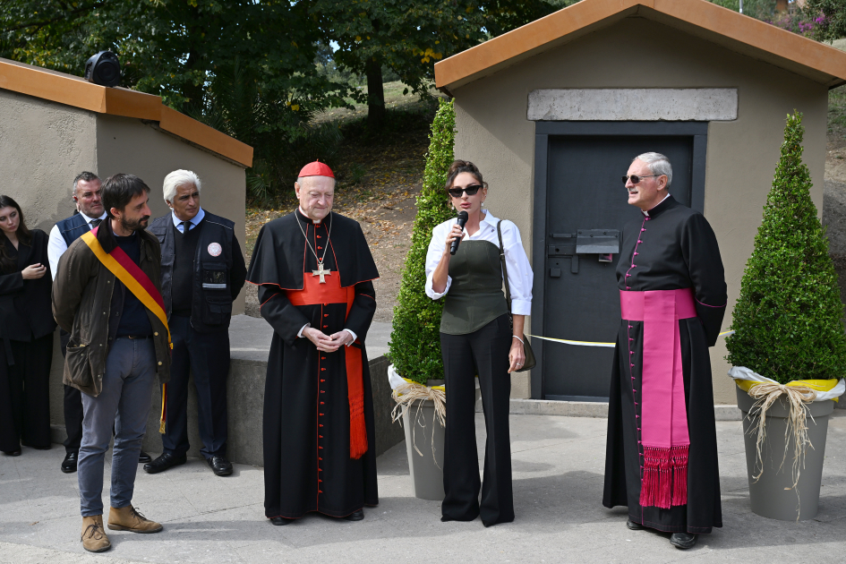 Первый вице-президент Мехрибан Алиева приняла участие в церемонии открытия проекта реставрации катакомб Святой Коммодиллы в Ватикане (ФОТО/ВИДЕО)