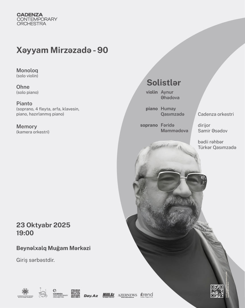 Cadenza проведёт концерт, посвящённый 90-летию видного композитора Хайяма Мирзазаде