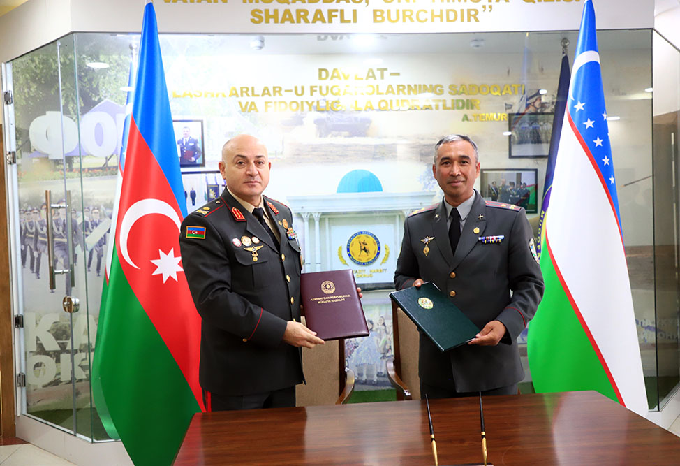 Между высшими военными учебными заведениями Азербайджана и Узбекистана подписан Меморандум (ФОТО)