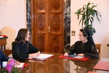 Первый вице-президент Мехрибан Алиева встретилась с президентом Губернаторства Государства-Городa Ватикан (ФОТО)