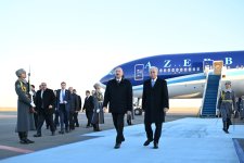 Президент Ильхам Алиев прибыл с государственным визитом в Казахстан (ФОТО/ВИДЕО)
