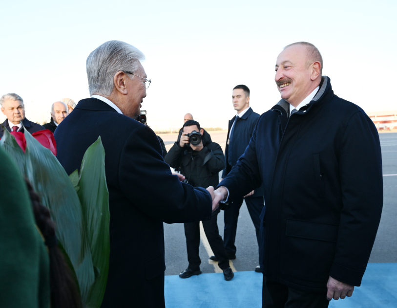 Президент Ильхам Алиев прибыл с государственным визитом в Казахстан (ФОТО/ВИДЕО)
