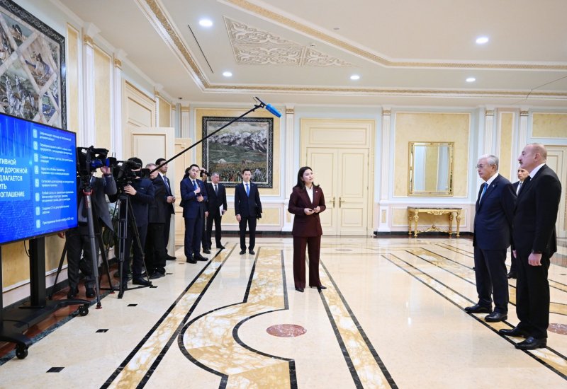 В Астане с участием Президента Ильхама Алиева и Президента Касым-Жомарта Токаева состоялась презентация совместного проекта «Развитие Среднего коридора» (ФОТО)