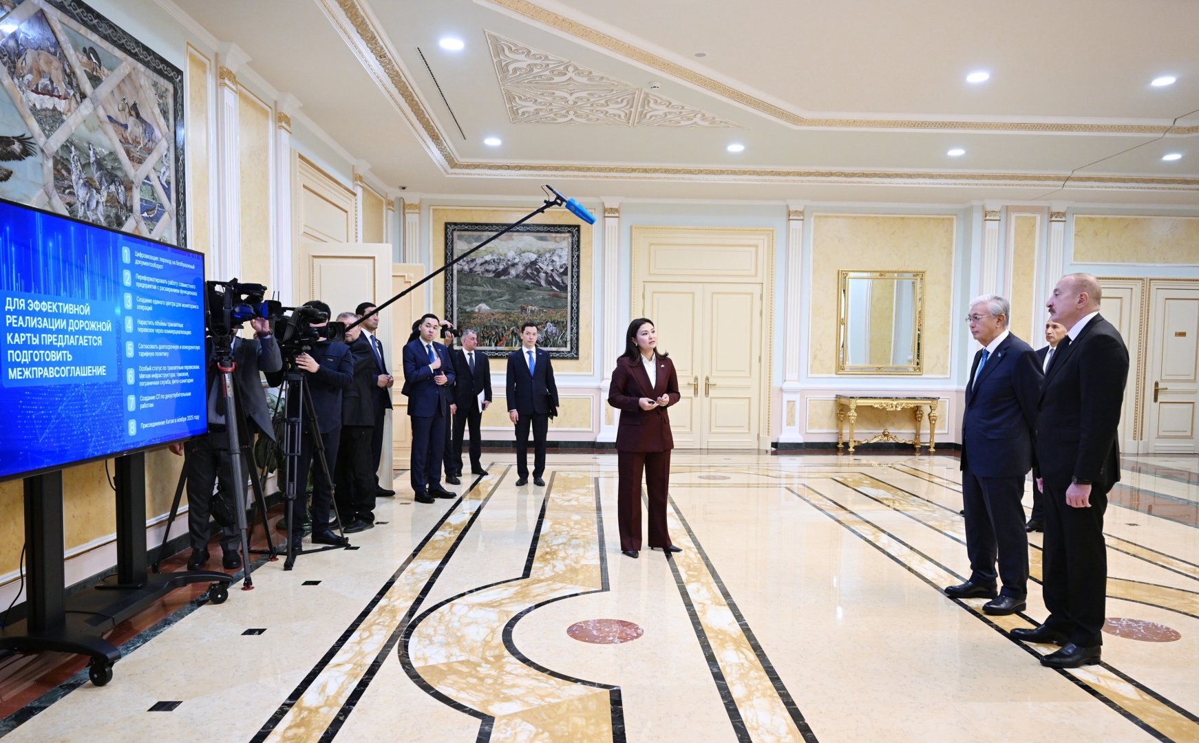 В Астане с участием Президента Ильхама Алиева и Президента Касым-Жомарта Токаева состоялась презентация совместного проекта «Развитие Среднего коридора» (ФОТО)