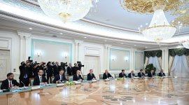 В Астане с участием Президента Ильхама Алиева и Президента Касым-Жомарта Токаева состоялось второе заседание Высшего межгосударственного совета Азербайджан-Казахстан (ФОТО)