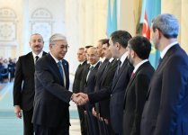 В Астане состоялась церемония официальной встречи Президента Ильхама Алиева (ФОТО)