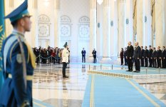 В Астане состоялась церемония официальной встречи Президента Ильхама Алиева (ФОТО)