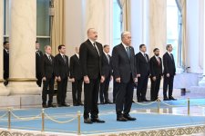 В Астане состоялась церемония официальной встречи Президента Ильхама Алиева (ФОТО)